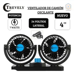 TREVELY - Ventilador para Auto 360° Giratorio CT-400 12 Voltios