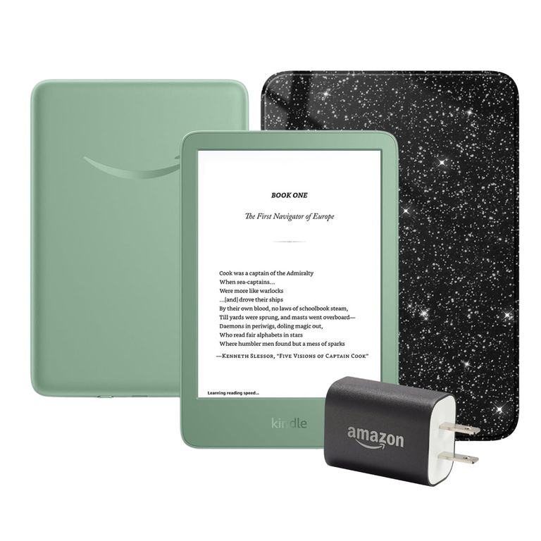 Kindle 11° Gen 2024 (16gb) Matcha+ Funda Glitter Black + Cargador 9w