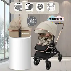 BABY - Coche Moisés Travel System «HELEN DUO» con Sistema Adaptable Beige