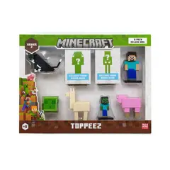 MINECRAFT - Set 8 Figuras Toppeez Deluxe Box 6 Cm Surtido