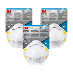 3M - Pack X3 Mascarilla De Partículas De Alto Rendimiento 8210 X12
