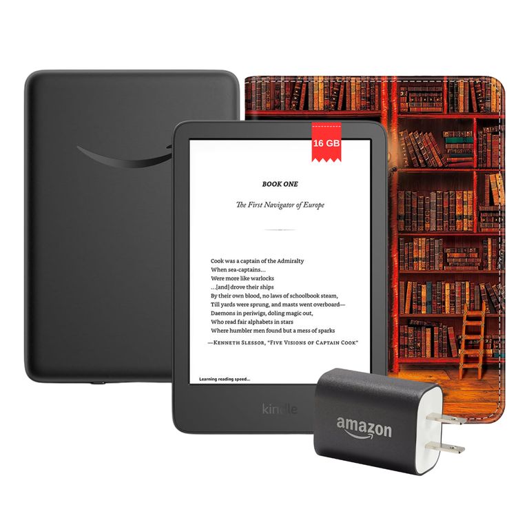 Kindle 11° Gen 2024 (16gb) Negro+ Funda soporte Libreria + Cargador 9w