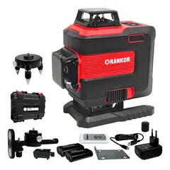 RANKOR - Nivel Láser 4d Verde Interior Rlg16002 16 Líneas