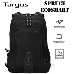 TARGUS - MOCHILA SPRUCE ECOSMART PARA LAPTOP 15.6 IMPERMEABLE - NEGRO