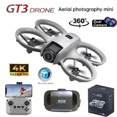 GENERICO - Mini Drone GT3 Dual Camera 4K Lentes de Realidad Virtual VR Luces LED C Remoto Navidad Genieka