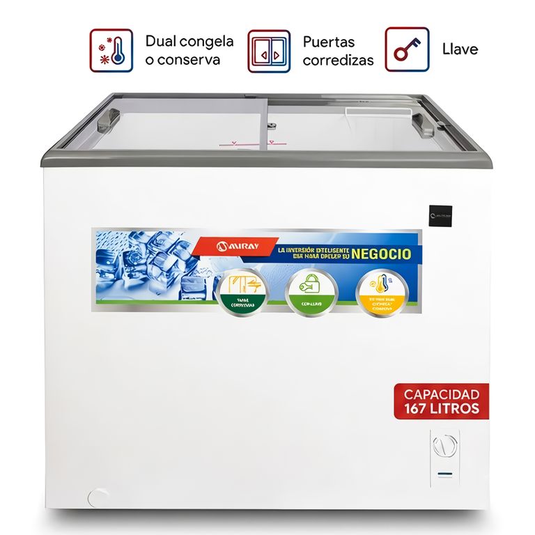 Congeladora Exhibidora Horizontal CEMH-165M 167L