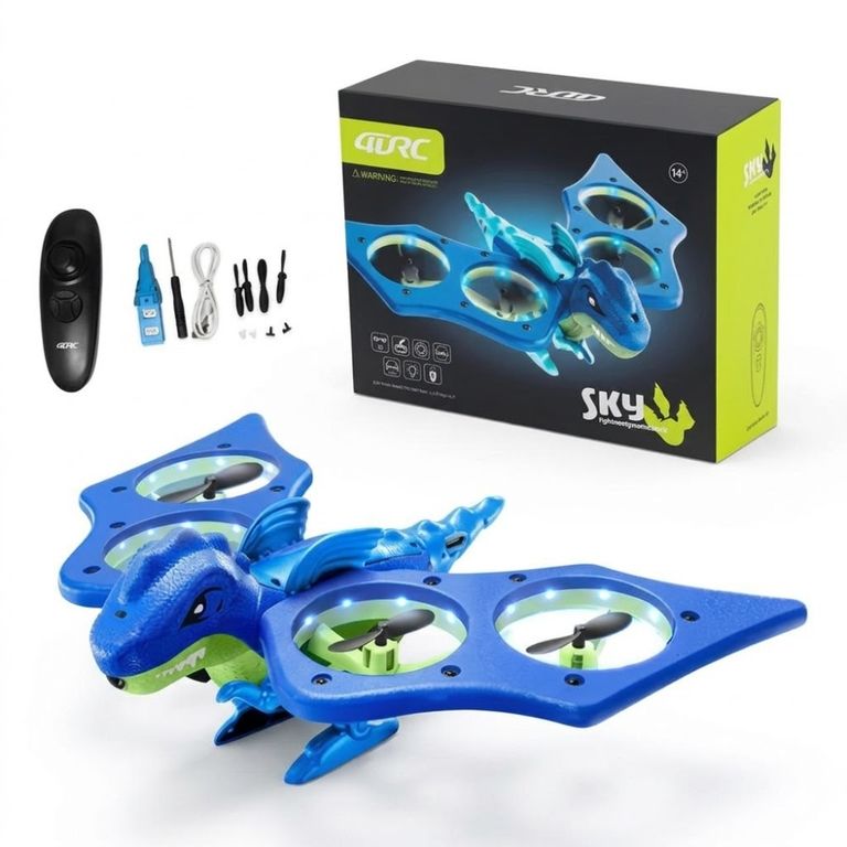 Dron SKY Tyranosaurio Rex Volador Azul