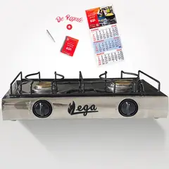 GENERICO - Cocina de mesa 2 hornillas de Acero Inox