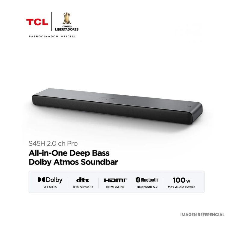 Soundbar S45H All-in-One 2.0ch con Dolby Atmos y DTS VirtualX