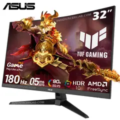 ASUS - Monitor Curvo TUF Gaming VG32WQ3B, 31.5, QHD VA 2560 x 1440, 0.5ms GTG, 180Hz, FreeSync