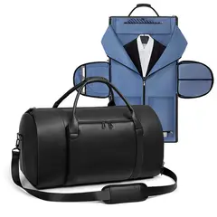 GENERICO - Maletin Porta Terno Traje Vestido Bolso de Viaje Premium Cuero PU Viral Convertible Negocio 2408