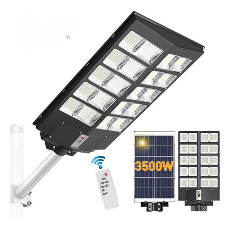 Reflector Solar 3500W WUBWA Luz Blanca Exterior IP65 con Panel Solar Integrado