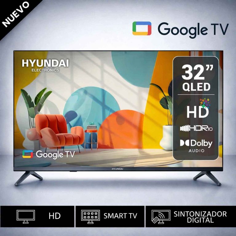 Televisor Smart TV 32 QLED Google TV HYLED3259QG-Modelo Nuevo
