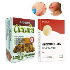 GENERICO - COMBO Parches para acne 144 Und y jabon natural de curcuma