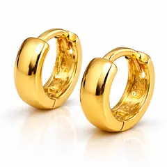 GENERICO - Aretes Argollas Mini 7 mm Acero Inoxidable Dorado Mujer Aros Pequeños