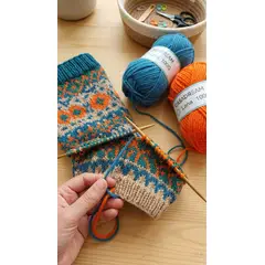 GENERICO - LANA PARA TEJER TURQUESA NARANJA 100 GR C/U