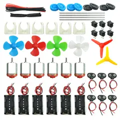 GENERICO - KIT 6 Motores CC 3V-12V 25000RPM + Accesorios Proyecto Educativo Robótica