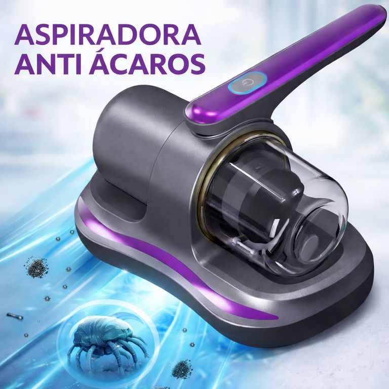 ASPIRADORA ANTI ACAROS UV PORTATIL CON FILTRO HEPA USB INALAMBRICO PORTATIL