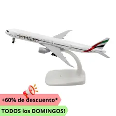 GENERICO - GRANDE Avión de Metal a escala 20cm B777 EMIRATES