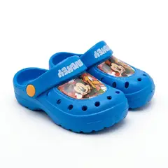 GENERICO - SANDALIAS INFANTILES AZULES ANTIDESLIZANTES CON DISEÑO COLORIDO