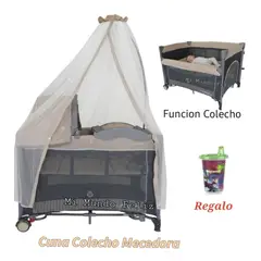 Baby - Cuna Corral de Bebe con Colecho Mecedora Beige
