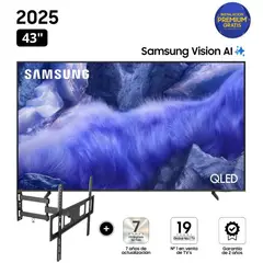 SAMSUNG - Televisor QLED 43 Visión AI Smart TV QN43QEF1 + Rack Giratorio