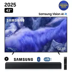 SAMSUNG - Televisor QLED 43 Visión AI Smart TV QN43QEF1 + Soundbar HW-B400F