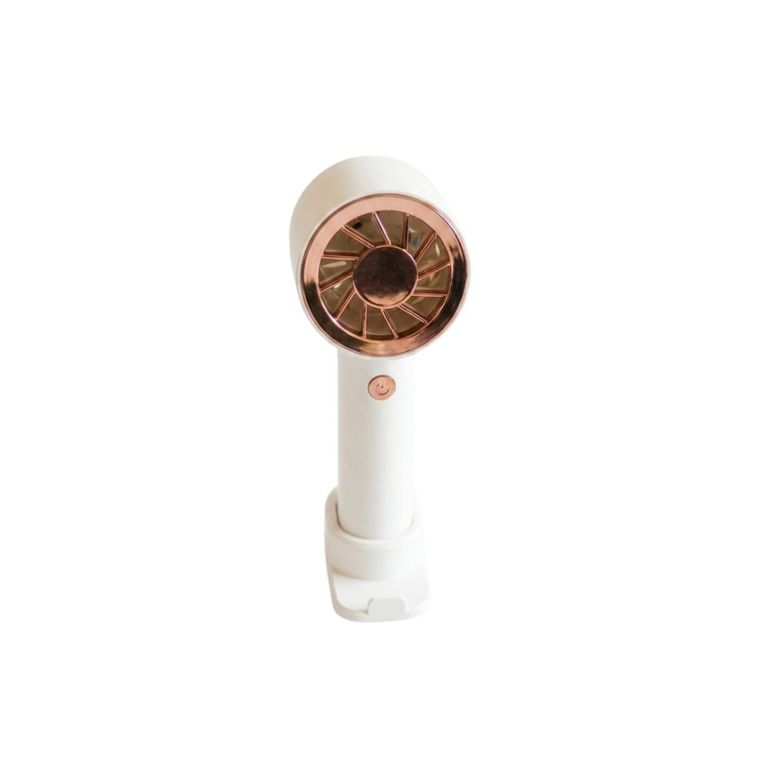 Mini Ventilador De Mano Portatil Blanco con soporte de Celular FM-008
