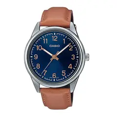CASIO - Reloj MTP-V005L-2B4 Hombre Cuero Marrón