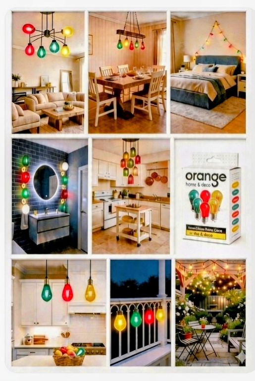 FOCOS LED VINTANGE DE COLORES VARIADOS CAJA X6 UNID E27 NUEVA TENDENCIA EUROPEAPACK X2