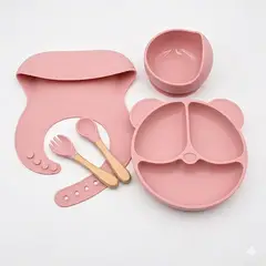 GENERICO - Set completo de alimentación 5 piezas / Rosado