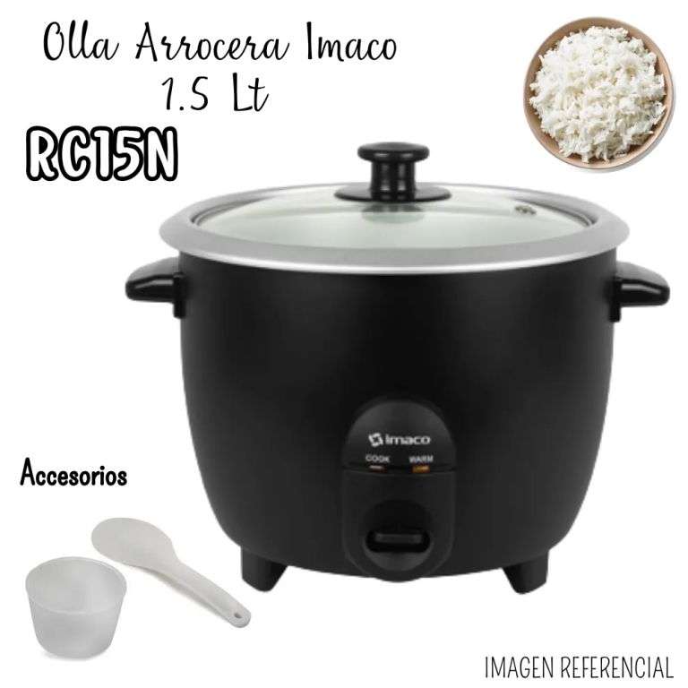 Olla Arrocera 1.5 Lt. RC15N - NEGRO