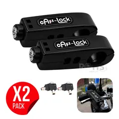 OEM - Pack X2 Candados Antirrobo para Acelerador De Moto Negro