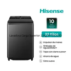 HISENSE - Lavadora de 22kg Carga Superior WT5i2223DB