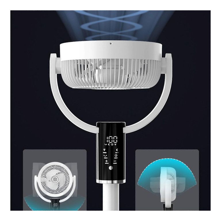 Ventilador de Piso Recargable 3 Alturas 8 Velocidades con Control Remoto y Temporizador KS-F5