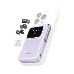 UGREEN - Power Bank Inalámbrico 10000mah 20w Qi 7.5w Lila