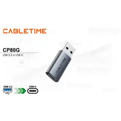 VARIOS - Adaptador USB-A a USB-C Cabletime CP80G 10Gbps