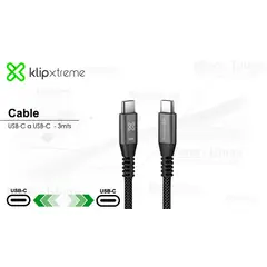 KLIPXTREME - Cable USB-C a USB-C Klip Xtreme KAC-250 3m