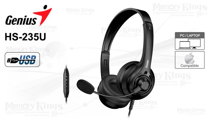 Auricular HS-235U USB Black