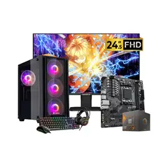 GIGABYTE - PC GAMER AMD Ryzen 7 8700G 32GB RAM DDR5 512GB SSD Monitor 144Hz IPS Kit 4-en-1 + Estabilizador
