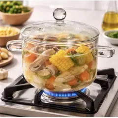 GENERICO - OLLA VIDRIO CON TAPA 1.5 LITROS