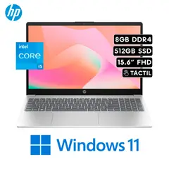 HP - Laptop 15-FD0152LA - Intel Core i5 1334U RAM 8GB Disco 512GB SSD 15.6″ FHD Táctil Windows 11