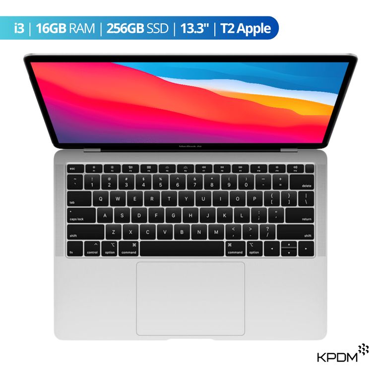 Laptop MacBook Air 2020 13.3” i3 16GB RAM + 256GB SSD Plateado Reacondicionado Grado A
