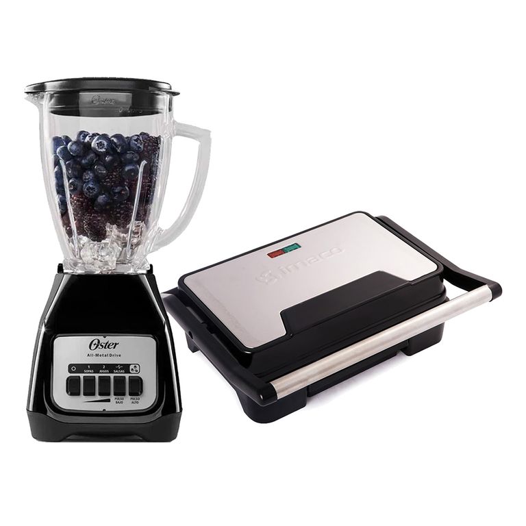 Combo Licuadora BLSTKAG-BPB 1.5 Lt mas Mini Grill Imaco IG2314