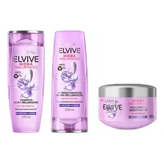 ELVIVE - Rutina Capilar Hidra Hialurónico 370 Ml Sh Y Acc