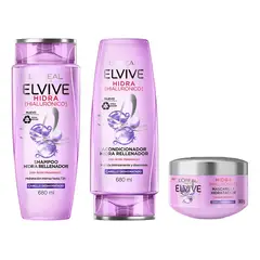 ELVIVE - Rutina Capilar Hidra Hialurónico 680 Ml Sh+aco+ctt