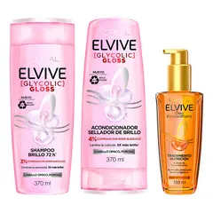 ELVIVE - Pack Glycolic Gloss: Sha + Aco + Oleo Extraordinario