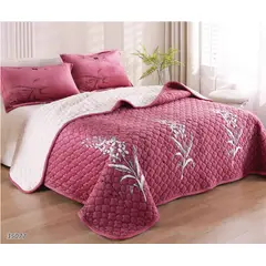 GENERICO - Set de Cubrecama Patagónico + Set de sabanas + Fundas 5 Piezas 100% Calidad