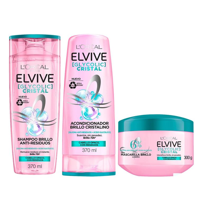 KIT x3 SH + ACC + Masc Glycolic Cristal 350ml
