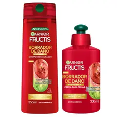 GARNIER - KIT x2 Fructis Borrador de Daño Post Química SH+CPP